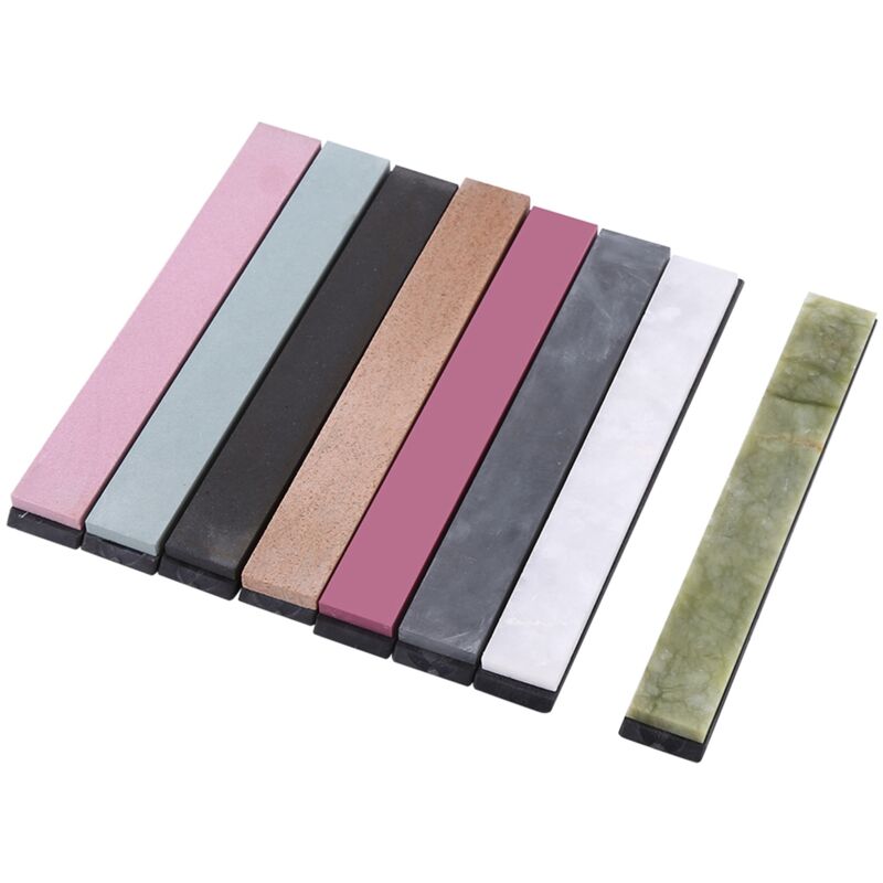 Image of 8-teiliges Küchenschärfset, Messerschärfwerkzeug, Schleif- und Polierstein, Körnung 240-10000