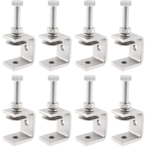 8-teiliges Set 30-mm-C-Klemmen, Edelstahl 304, einstellbarer Spannbereich 0–25 mm, für Schweißarbeiten, Schreinerarbeiten, Heimwerken und Möbelbau.