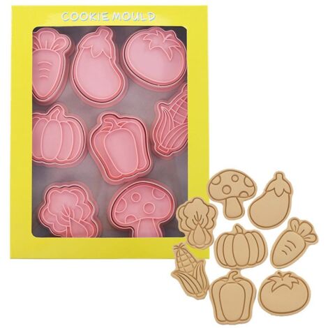 8-teiliges Set 3D-Dinosaurier-Ausstechformen für Kekse, Geburtstagstortenformen, Handabdrücke für Obst und Gemüse
