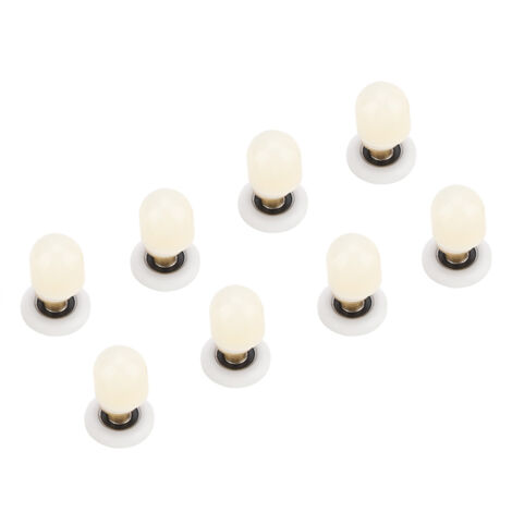 8-teiliges Set Gleitrollen für Duschtüren, Messing und ABS, 27 mm, für Badezimmertüren