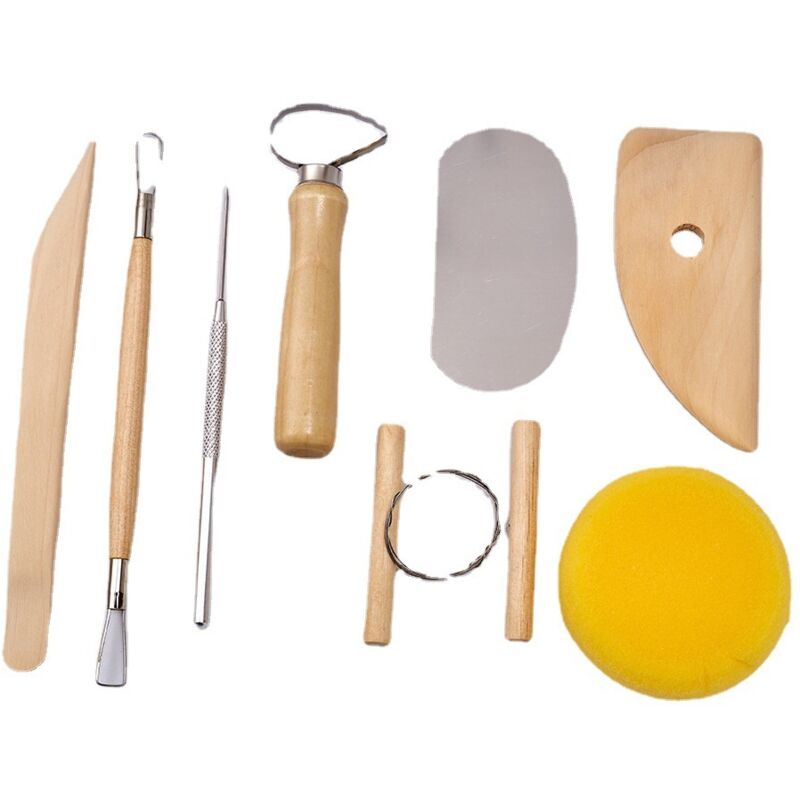 Image of 8-teiliges Set mit vielseitig kombinierbaren Tonwerkzeugen, multifunktionales Ton-Set - (7-20 cm)