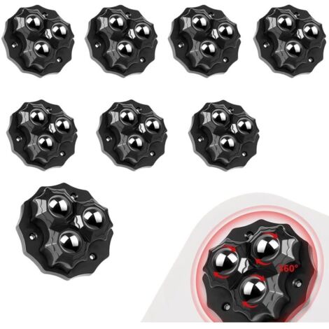 8-teiliges Set Schwerlastrollen, Möbelrollen, kleine Rollen, Minirollen, Universal-Lenkrollen
