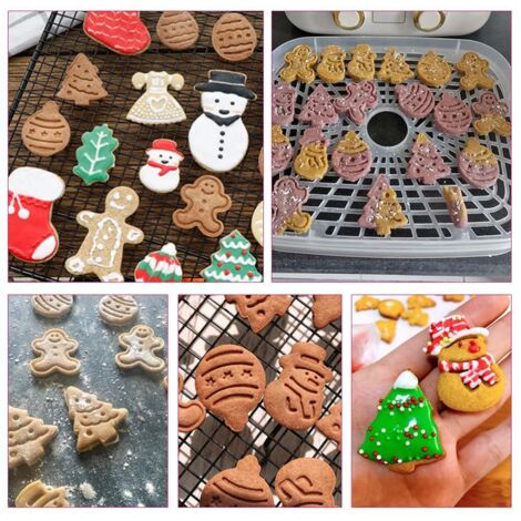 8-teiliges Weihnachtsplätzchen-Ausstechformen-Set aus Kunststoff, Keksformen für Kinder, Ausstechform-Set für Schokolade und festliches Gebäck