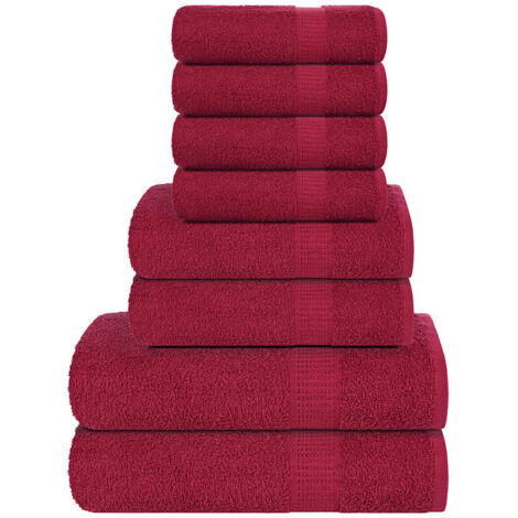 8-tlg. Handtuch-Set FROGN Bordeaux 360 g/m²