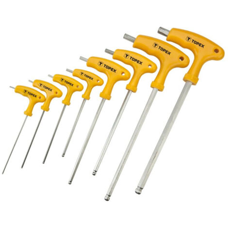 8 tlg T-Griff Innensechskantschlüssel CrV