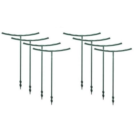 8 tuteurs demi-ronds en plastique, anneaux de support pour plantes, cages à plantes, supports pour pots de fleurs, structures grimpantes