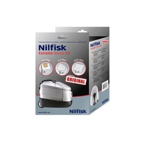 8 Vakuumbeutel + 2 Extreme Vorfilter + 1 HEPA 14 Filter für den Staubsaugen NILFISK 10740313