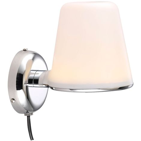 8 Watt LED Spiegel Wand Leuchte Schalter Chrom Badezimmer Beleuchtung Nordlux 78391033