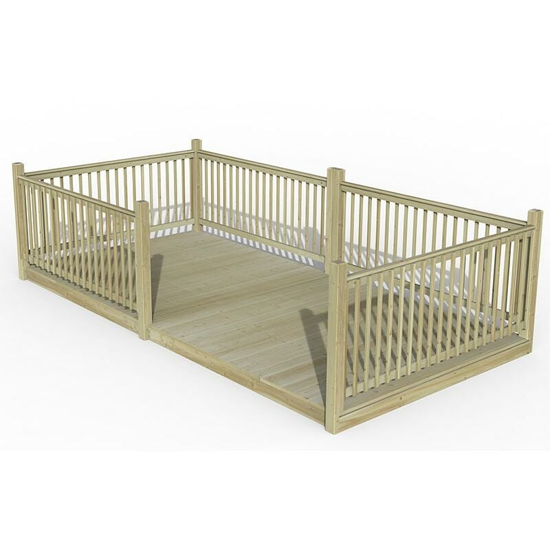 8' x 16' Forest Patio Decking Kit No. 7 (2.4m x 4.8m)