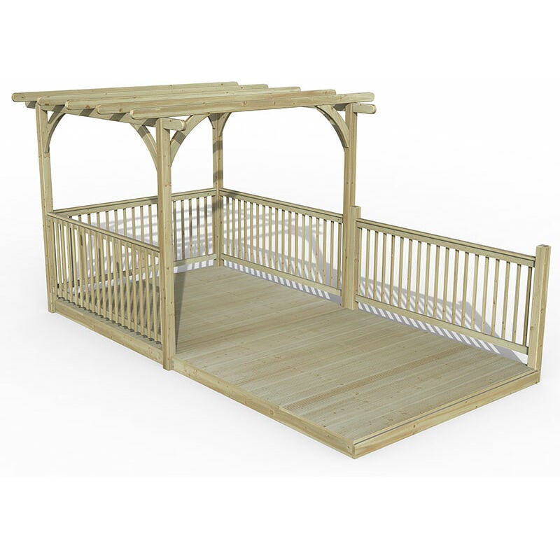 Forest Garden - 8' x 16' Forest Pergola Decking Kit No. 10 (2.4m x 4.8m)