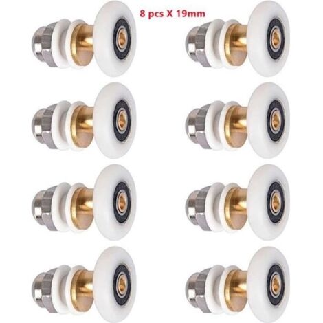 8 X 19mm Roulettes Porte de Douche Roue Porte Coulissante Douche en Laiton