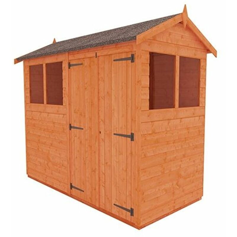 Horsforthmodular - 8 x 4 Tongue and Groove Shed with Double Doors(12mm Tongue and Groove Floor and Apex Roof)