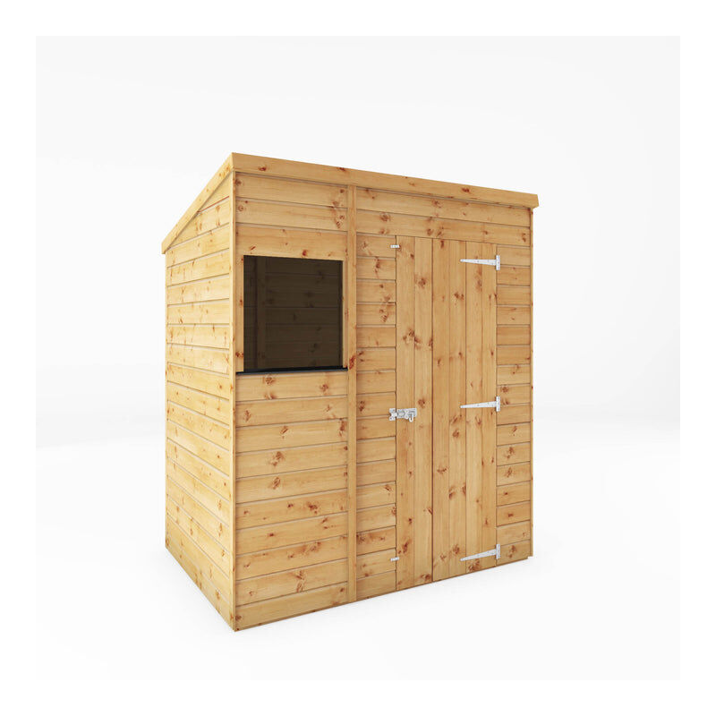 Shiplap Pent Wooden Garden Storage Shed - 6 x 4 - Waltons