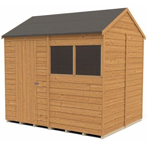 8' x 6' Forest Overlap Dip Treated Reverse Apex Wooden Shed