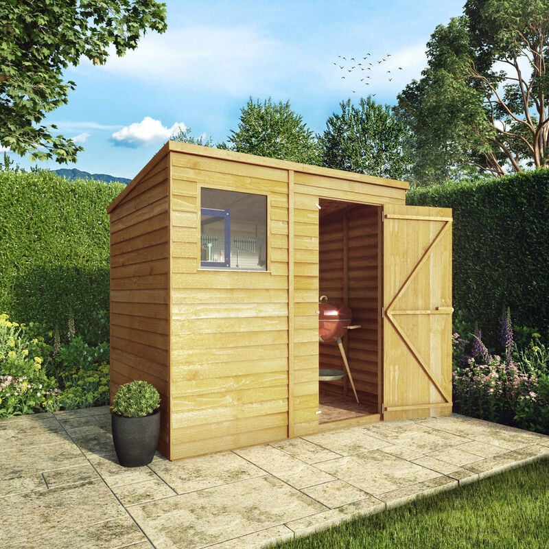 Overlap Pent Wooden Garden Storage Shed - 7 x 5 - Waltons