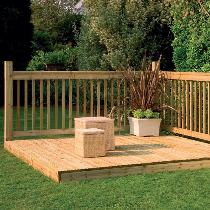 8' x 8' (2.44x2.44m) Forest Patio Deck Kit