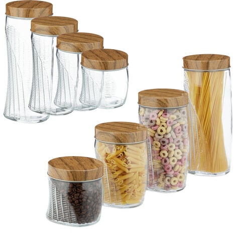 Tarros de vidrio para especias de 12 piezas (2.5 onzas) con etiquetas, tapa  y cuchara de bambú, recipientes pequeños para especias, recipientes
