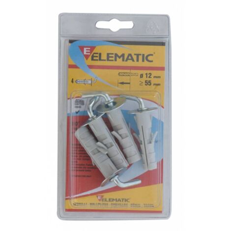 8 x ELEMATIC BLISTER TASELLO ENP/GC 12 GANCHO COR 4 PZ