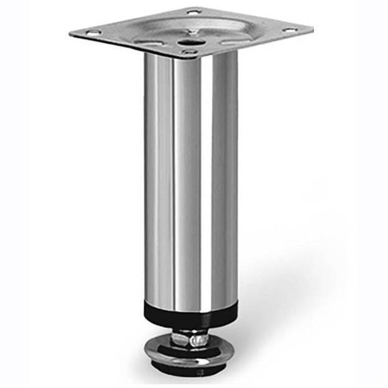 8 x meubles de pied en acier chromé 100 mm réglable