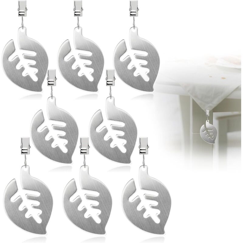 8 x poids de nappe, poids de nappe en acier inoxydable, pinces à nappe