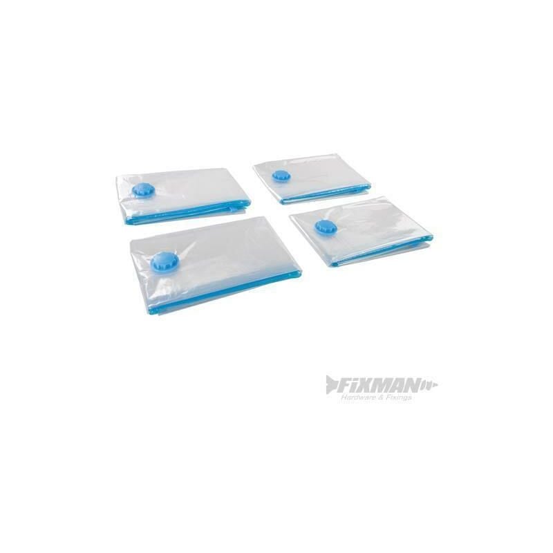 Image of Fixman - Sacchetti salvaspazio riutilizzabili per biancheria asciugamano abbigliamento-4 Pezzi / 1000 x 800 mm