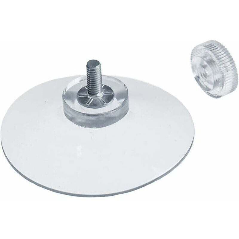 8 x ventouses Ø 50 mm avec Filetage M4x10mm avec écrous moletés Transparent - Fabriqué en Allemagne,de
