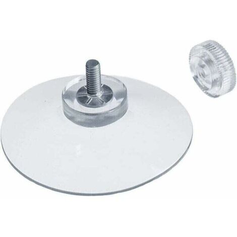 8 x ventouses Ø 50 mm avec Filetage M4x10mm avec écrous moletés Transparent - Fabriqué en Allemagne,de DEBUNS
