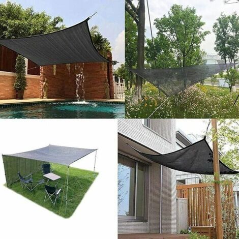 8-zackiges Schattierungsnetz, 80 % Schattierung, verstärktes, verdicktes Sonnensegel, winddichtes Netz mit Ösen, für Pflanzenabdeckung/Gewächshaus/Garten/Pergola (3x4m)