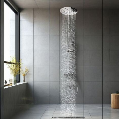 8-Zoll-Hochdruck-Regenduschkopf aus Edelstahl 201 mit Handbrause für das Badezimmer, 310 g