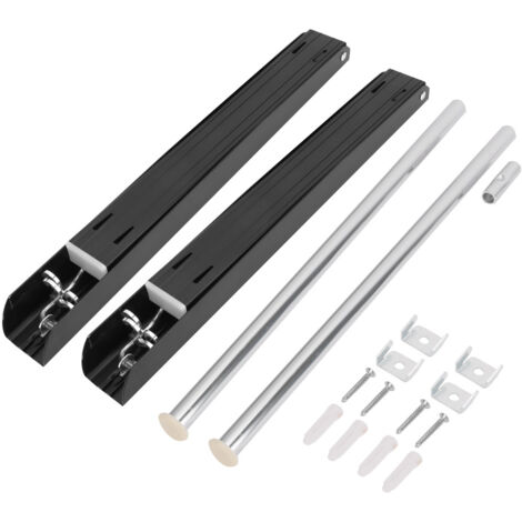 80 cm langer, ausziehbarer, wandmontierter Wäscheständer, faltbar mit doppelter Stütze, ideal für Hotels oder Balkone.