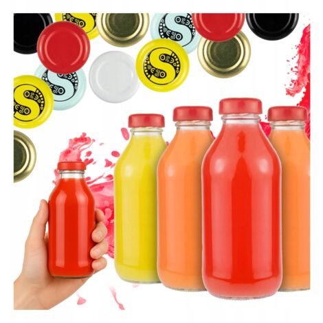 80 Flaschen für Saft, Sirup, 330-ml-Flasche, hausgemachte Konfitüren + Deckel