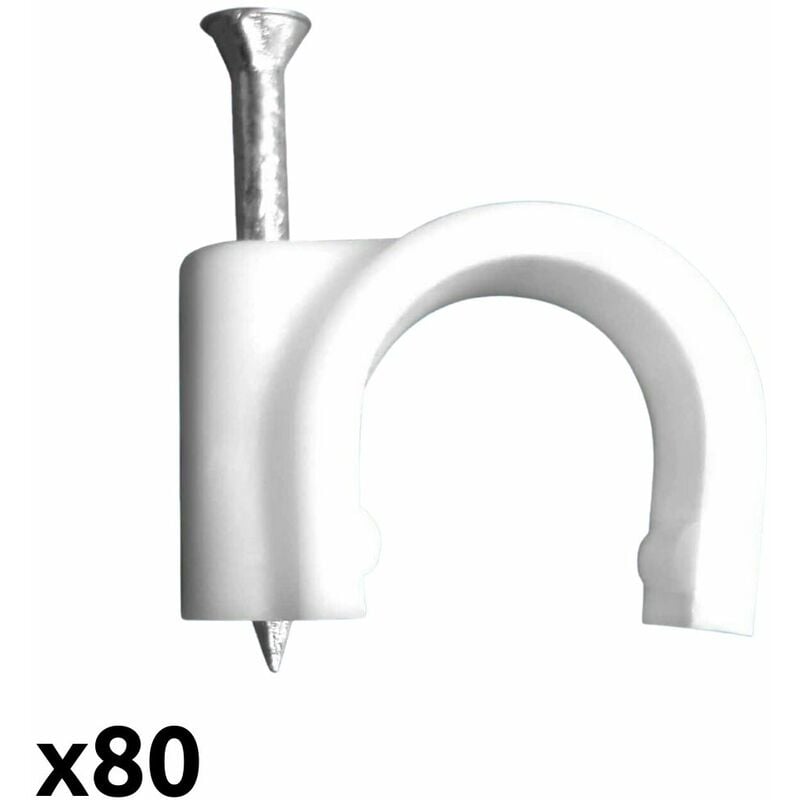

80 grapas para cables Ø16mm blanco - Zenitech