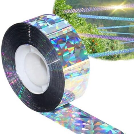80 m x 2,4 cm reflektierendes Vogelabwehrband für Garten, Balkon und Dach