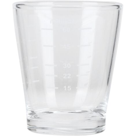 80-ml-Milchmessbecher mit Skala für Kaffee, transparent – ideal für Zuhause, Büro und Bar
