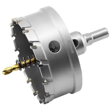 80-mm-Hartmetall-Lochsäge für Metalle, professionelle TCT-Lochsäge für Metalle, Edelstahl, Eisen, Aluminium, Messing und Kunststoff