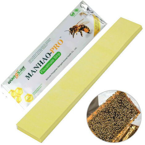 MUMU 80 Pcs Pro Apiculture Fluvalinate Abeille Acarien Varroa Outil Bandes Fournitures