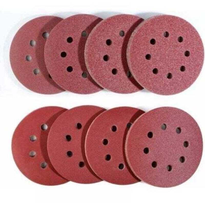 80-Piece Sanding Discs for Random Orbital Sanders, (Ø125mm Sandpaper Set), 10 x 40/60/80/120/180/240/320/400 Grit for Random Orbital Sanders