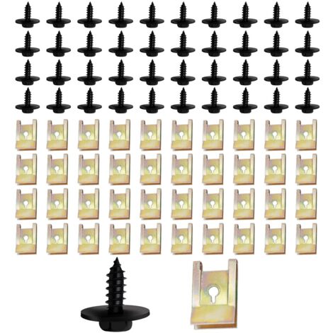 Kit De 40 Pièces Vis Et Clips Auto – Pour Panneaux De Porte, Ailes, Pare-chocs, Réparation Facile