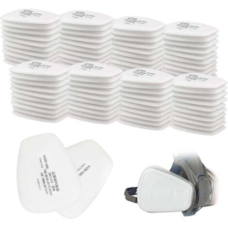 80 pièces 5N11 Rechange pour Particules, Coton Anti Poussière, Cartridge pour 3 M 6000/6200/7502/6800/7501/FF402