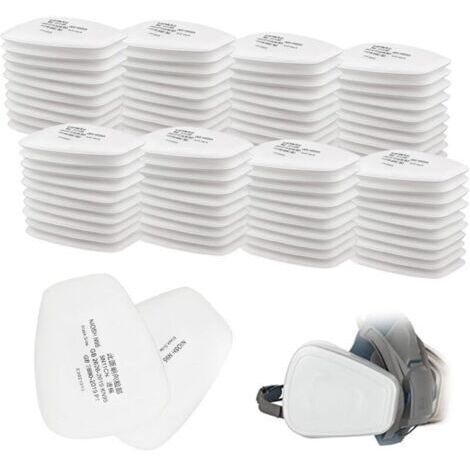 80 pièces 5N11 Rechange pour Particules, Coton Anti Poussière, Cartridge pour 3 M 6000/6200/7502/6800/7501/FF402