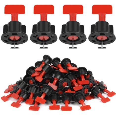 80 Pièces Niveleur De Carrelage, Système Autonivelant Avec Broches 1,5 Mm, Pour Pose De Sol Et Mur