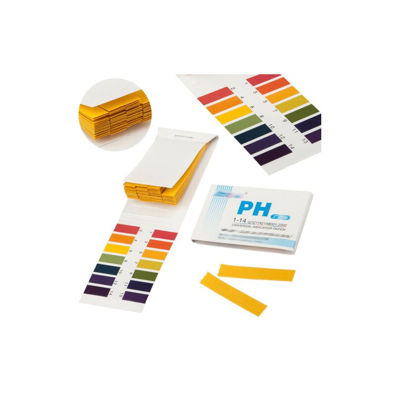 Image of 80 Strisce Test pH 1-14 Universale Laboratorio Acqua Carta Tornasole Indicatore Piscina Strisce Reattive