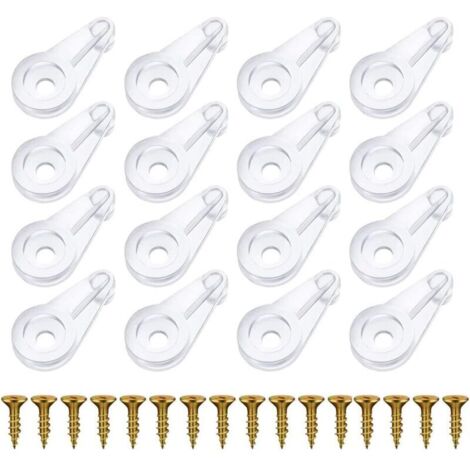 80 Stück Glasclips, Halteklammern, Clips mit goldenen Schrauben, transparente Zubehörclips, für 5 mm dicke Glasrahmen, Möbelclips
