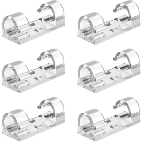 80 Stück transparente Kabelmanagement-Kabelclips, selbstklebende Kabelclips, geeignet für die meisten Stromkabel