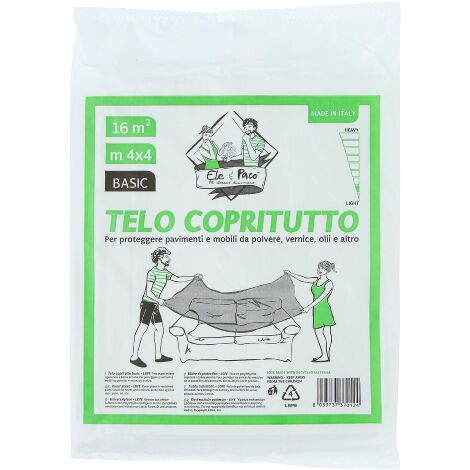 80 x TELONE COPRITUTTO POLIETILENE 4X 4 M 200 G CA