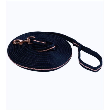 800 cm, blu navy /rosa oro 6948: Lungia 8 metri con passamano e moschettone modello Rosegold Glamour