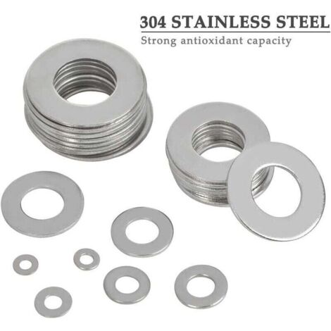 800 pièces en boîte M2-M12 matériel de remplacement de joint de rondelle plate en acier inoxydabledurable