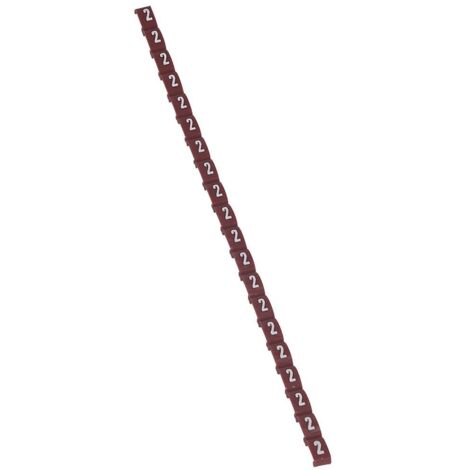 800 Repères Duplix conforme au code couleur international avec chiffre 2 sur fond rouge LEGRAND 038402