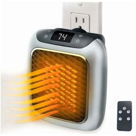 ODIPIE 800 W intelligenter Keramik-Heizlüfter, Elektroheizung mit Wandsteckdose, Mini-Elektro-Heizlüfter mit Fernthermostat für Schlafzimmer, Büro, Wohnzimmer