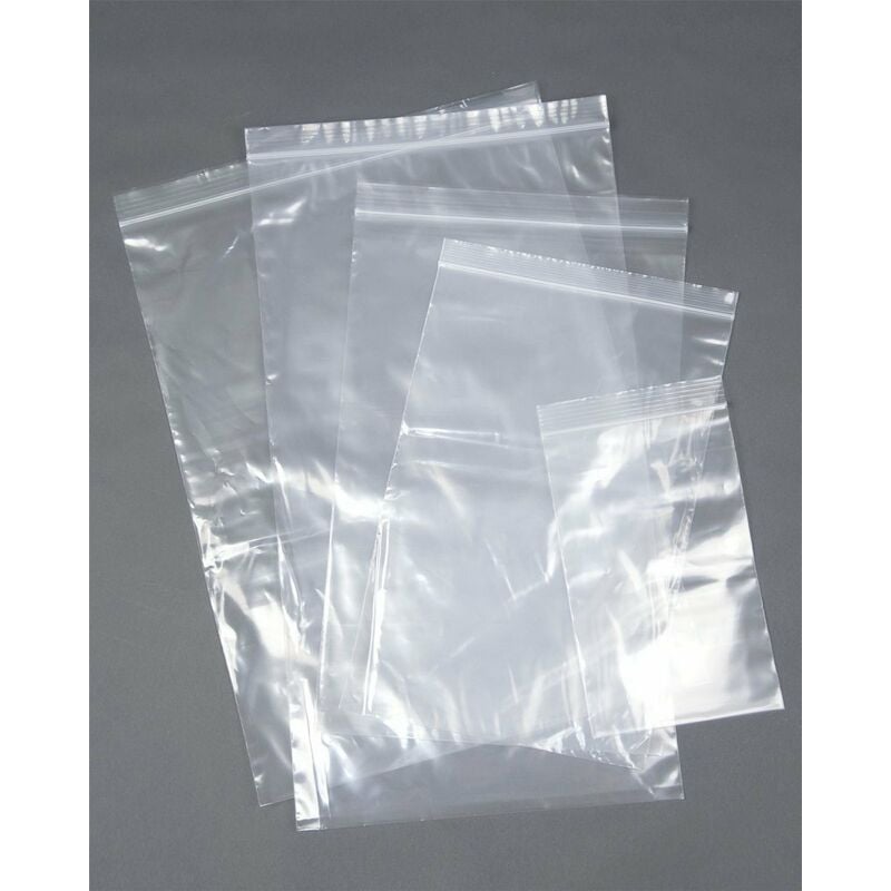 Shatchi - 600 Zip Seal Bags Clear Plastic Zip Lock Food & Freezer Grip Self Seal 2.25' x 3'